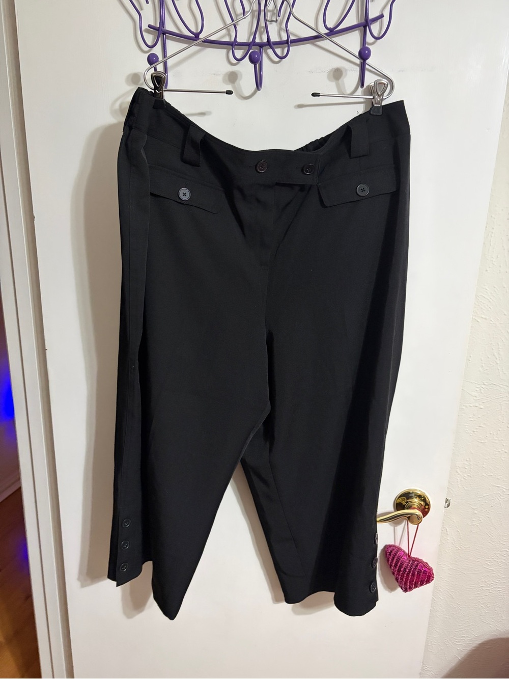 💜 22W Cato Women’s Black Dress Cropped Pants